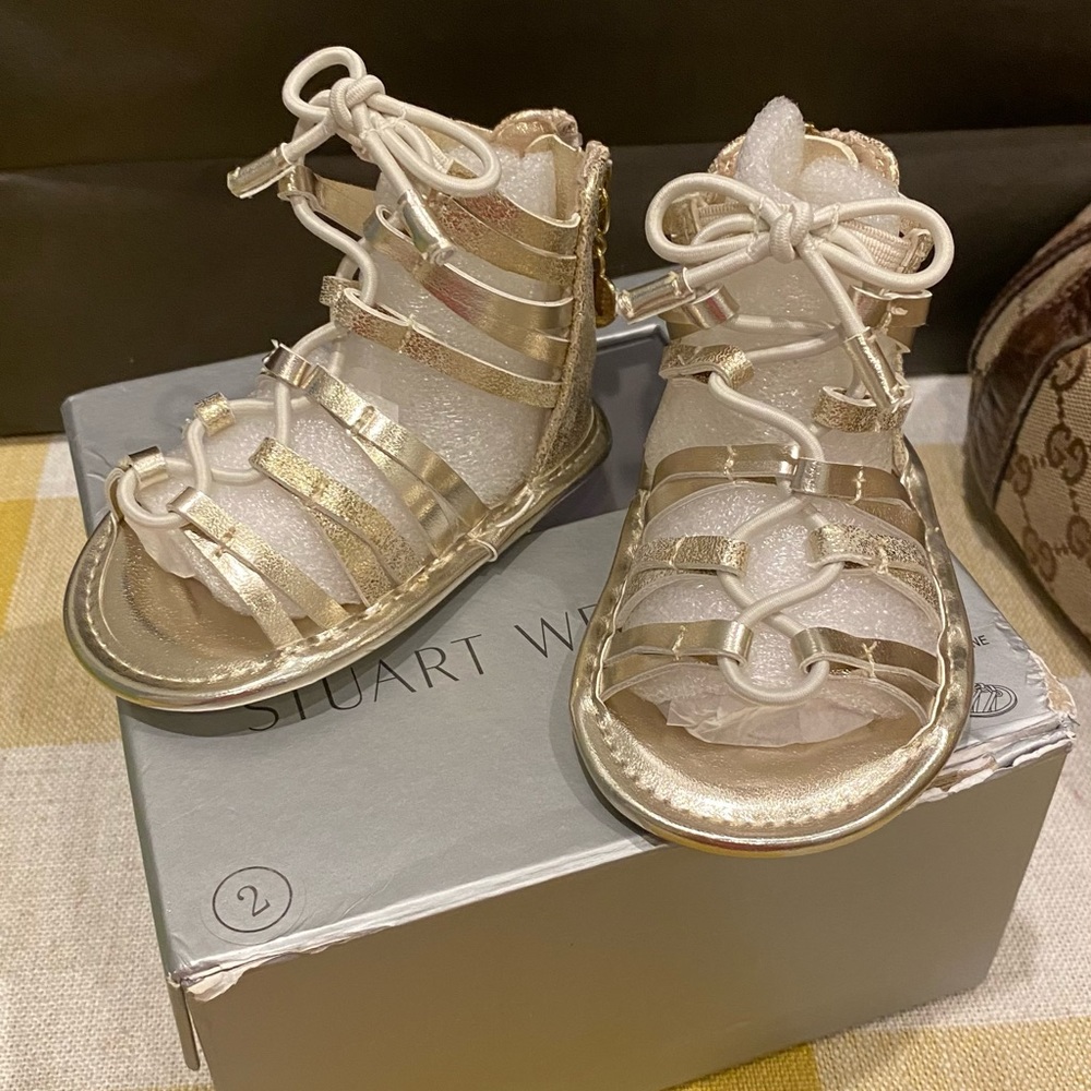 Baby Stuart Weitzman gladiator shoes, size 2